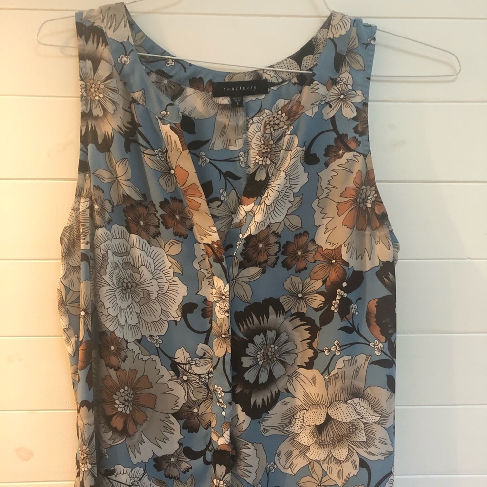 Sanctuary Brand Ladies Tank style blouse Sz L